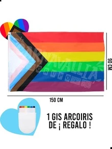 Bandera Lgbt Trans LGBT Queen Inclusión Progreso Pride Orgullo Marcha Comunidad - Multicolor - Ver 2
