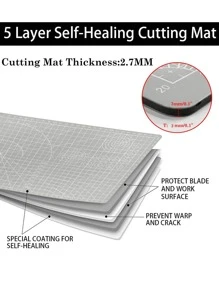 1入組多功能雕刻墊，用於DIY工藝極簡多用途多功能切割墊 - 淺灰色 - 查看 3