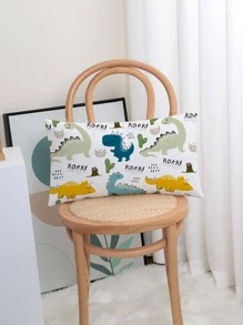 1pc Cartoon Dinosaur Pattern Pillow Cover, No Pillow Insert, Modern Fabric Plush Printed Cushion Cover Suitable For Sofa, Bedroom, Home Decor, Without Filling - Multicolor - View 8