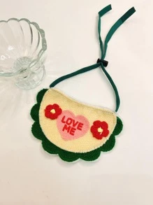 Green Lace Pet Scarf - Green - View 2