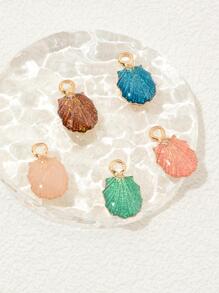 15入組/套創意鋅合金貝殼和海星DIY吊墜適合女士DIY首飾製作 - 彩色 - 查看 3