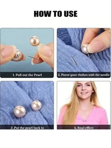 1 Stück - 6 Stücke Modische Rutschfeste Schnalle Und Buchstabenförmige Brosche Zur Kleidungsdekoration