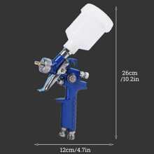 YOULUN 1 Pc HVLP Spray Gun, 0.8mm Nozzle, Gravity Feed Air Spray Gun With 125ml Cup, Cleaning Brush, Aircap, And White Filter, Suitable For Wall Painting, Automotive Primer Coating, Furniture Surface Painting, Etc.