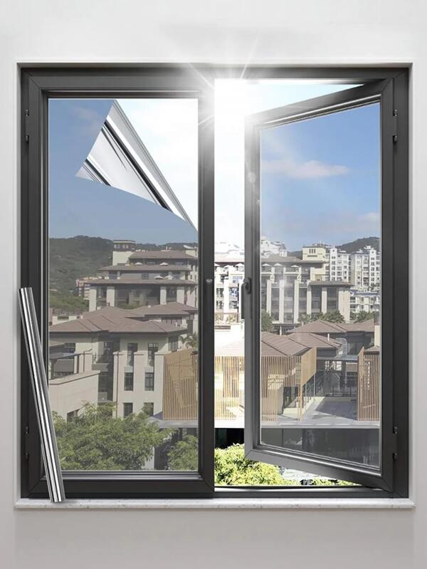 1pc Heat Insulation Glass Film Sunshade See-Through Window Sticker For Home, Office, Balcony, Building (45cm X 1m/2m/3m/5m/10m)