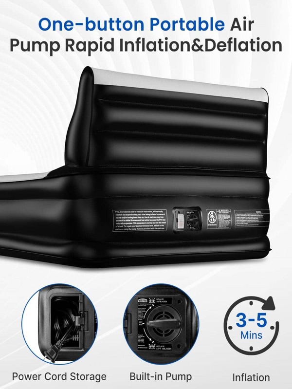 Airefina Air Mattress with Headboard, Full Size Air Bed SHEIN USA