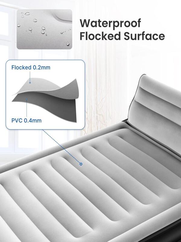 Airefina Air Mattress with Headboard, Full Size Air Bed SHEIN USA