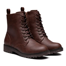 Women's 25 Combat Ankle Boots Lace Up Inner Zipper Mid Calf Booties For Lady