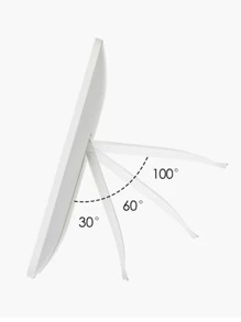 Espejo de luz LED con iluminación, tocador inteligente de maquillaje para dormitorio, recargable - Blanco - Ver 6