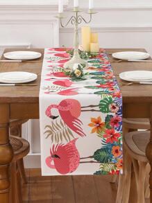 1入組熱帶圖案長方桌布 - 彩色 - 查看 1