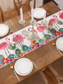 1入組熱帶圖案長方桌布 - 彩色 - 查看 5