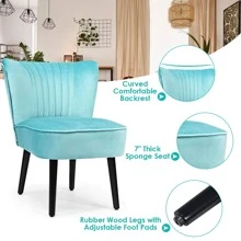 Sillas de salón - Azul menta - Ver 8