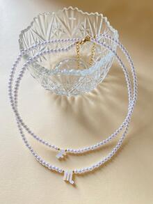 1 Miếng Đúng mốt 12 Trang trí chòm sao Ngọc trai giả Đính cườm Dây chuyền Đối với phụ nữ Để Trang Trí Hàng Ngày - trắng - Xem 9