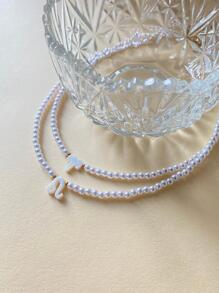 1 Miếng Đúng mốt 12 Trang trí chòm sao Ngọc trai giả Đính cườm Dây chuyền Đối với phụ nữ Để Trang Trí Hàng Ngày - trắng - Xem 10