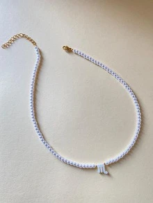 1 Miếng Đúng mốt 12 Trang trí chòm sao Ngọc trai giả Đính cườm Dây chuyền Đối với phụ nữ Để Trang Trí Hàng Ngày - trắng - Xem 8