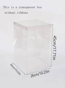 1入組透明花打包盒 - 白色 - 查看 2