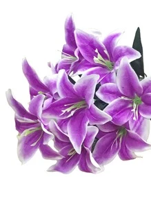 10 piezas púrpura lirio flores - Morado - Ver 2