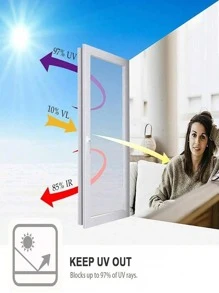 1pc Heat Insulation Glass Film Sunscreen Window Film For Home, Balcony, Office, Building, 45cm X 1m/2m/3m/5m/10m - Brown - View 8
