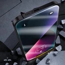 4 件防窥隐私智能手机屏幕保护膜钢化玻璃适用于 iPhone17 16 15 14 13 12 11 Pro Max XR X XS Max 7 8 Plus 5 件手机保护防窥玻璃 - 黑色 - 查看 5