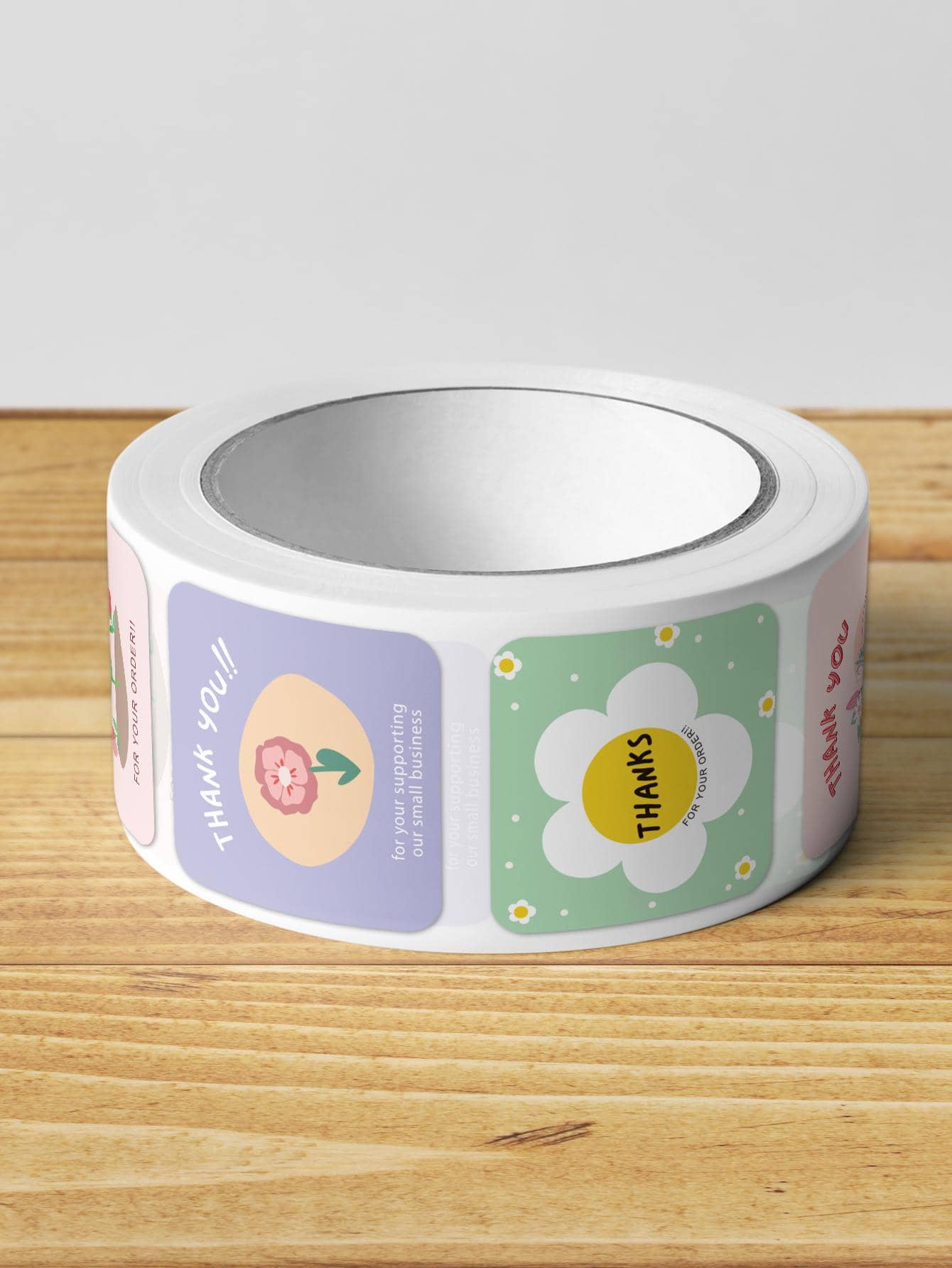 1 Roll Flower & Letter Pattern Label Sticker Back To School