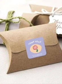 1 Roll Flower & Letter Pattern Label Sticker Back To School