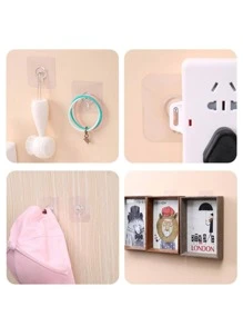 10pcs Clear Wall Hook - Clear - View 3