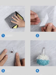 10pcs Clear Wall Hook - Clear - View 9