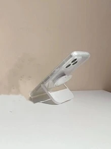 Soporte de la caja del teléfono móvil del estilo de la forma de los granos del corazón - Blanco - Ver 3