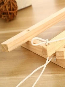 1入組木頭梯形帆布邊框 - 彩色 - 查看 2