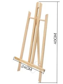 1入組木頭梯形帆布邊框 - 彩色 - 查看 3