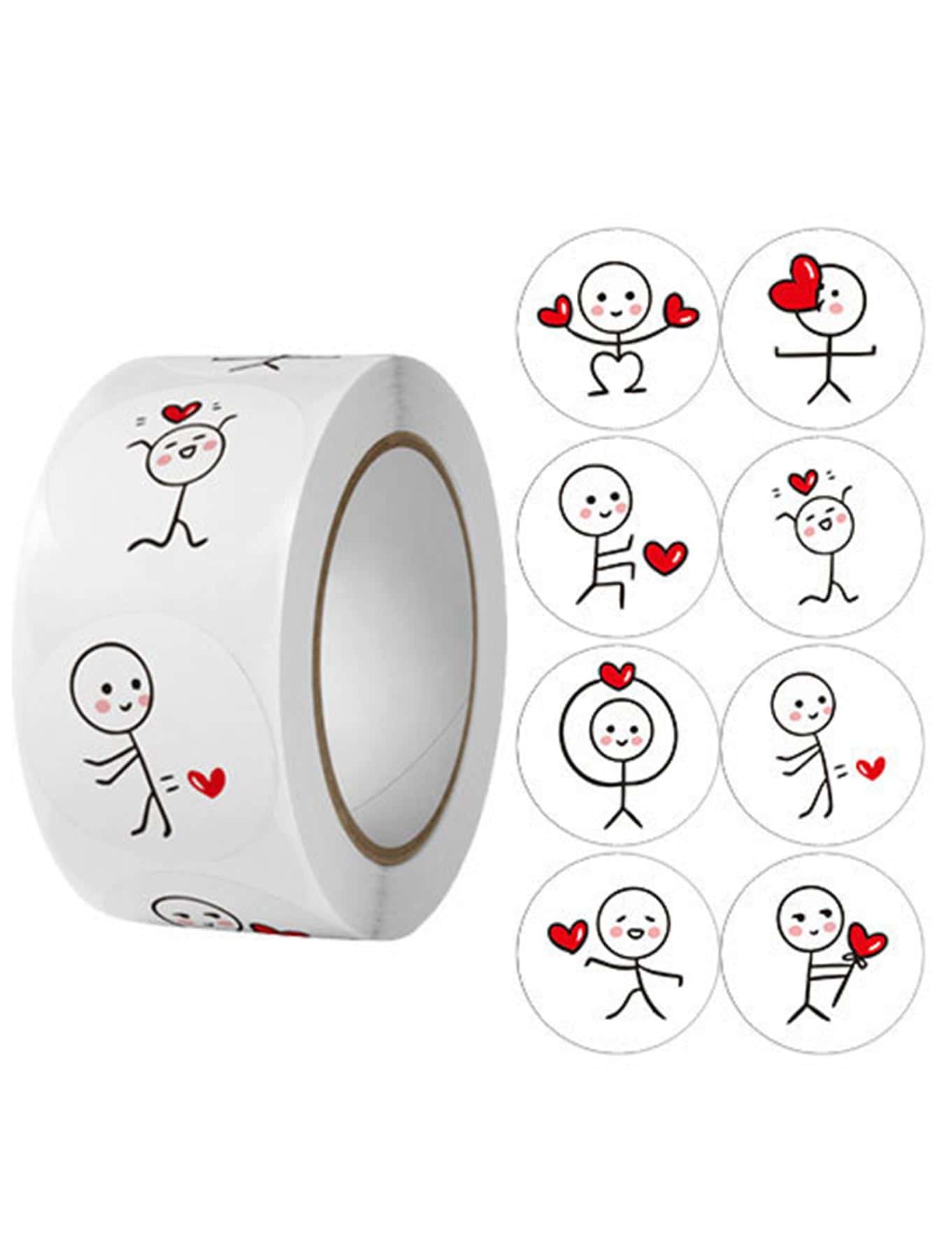 1卷人像圖案貼紙 - 彩色 - 查看 1