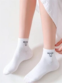 7對/套女士簡約風卡通表情有圖案襪子 - 彩色 - 查看 4