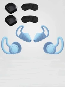 2對素色耳塞 - 藍色 - 查看 2