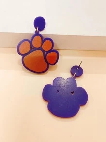 1pair Cute Paw Drop Earrings For Women For Gift - Multicolor - View 3