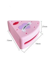 1pc Pink Powder Puff Case - Pink - View 5