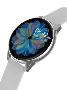 gris de silicona Correa de reloj monitoreo de frecuencia cardíaca Reloj inteligente - Plateado - Ver 2