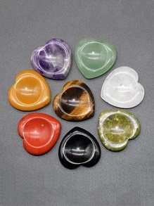 1入組隨機色時尚愛心設計鬆動寶石適合女士DIY首飾製作 - 彩色 - 查看 1