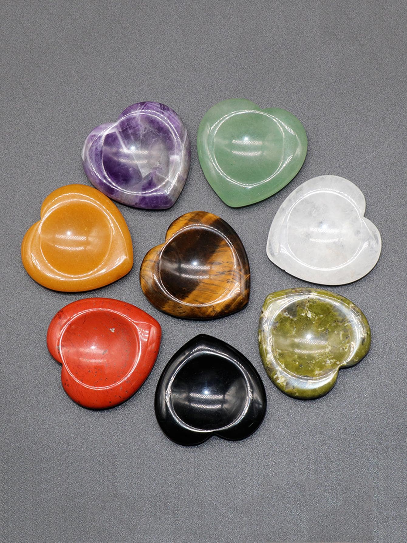 1入組隨機色時尚愛心設計鬆動寶石適合女士DIY首飾製作 - 彩色 - 查看 1