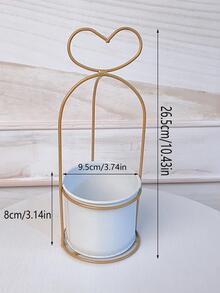 1 pieza Maceta en forma de corazón - Multicolor - Ver 7