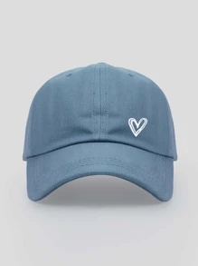 Mũ lưỡi trai unisex in hình trái tim phong cách Y2K màu trắng, thoáng khí, có thể điều chỉnh kích cỡ, thời trang và đa năng, thích hợp làm quà tặng ngày Valentine. - Màu xanh bụi bặm - Xem 3