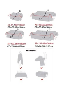 1入組新式萬向軟毛現代北歐風格沙發套,戶外休閒椅毯,沙發套,四季通用,高級全包覆式套,沙發毯 - 彩色 - 查看 4
