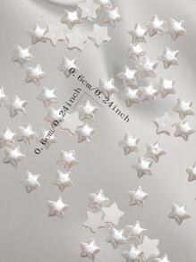 200个女士仿珍珠星星设计时尚DIY发饰，可制作可爱爪夹、发卡等发饰 - 白色 - 查看 5