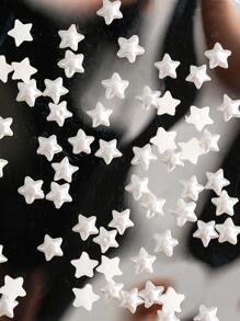 200个女士仿珍珠星星设计时尚DIY发饰，可制作可爱爪夹、发卡等发饰 - 白色 - 查看 4