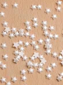 200个女士仿珍珠星星设计时尚DIY发饰，可制作可爱爪夹、发卡等发饰 - 白色 - 查看 2