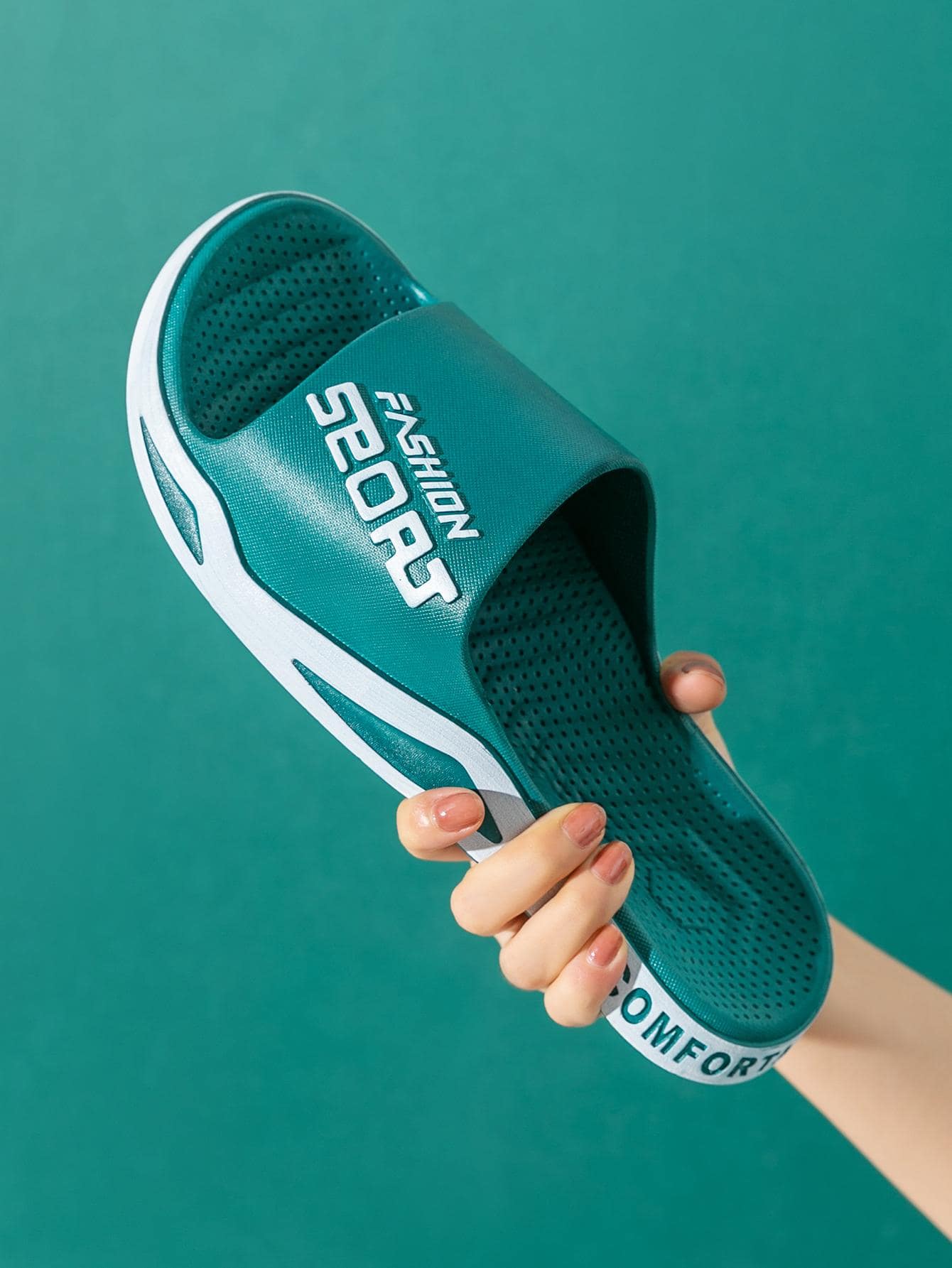 Men's Fashionable Outdoor Sports Slippers, Anti-Slip Indoor Home Sandals, Odor-Resistant Bathroom Slippers, Casual Summer Slides