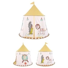 Carpas redondas portátiles para niños, casa de juegos para niños, juguetes al aire libre, castillo, regalos-HotFashion HOT SALE - Blanco - Ver 5