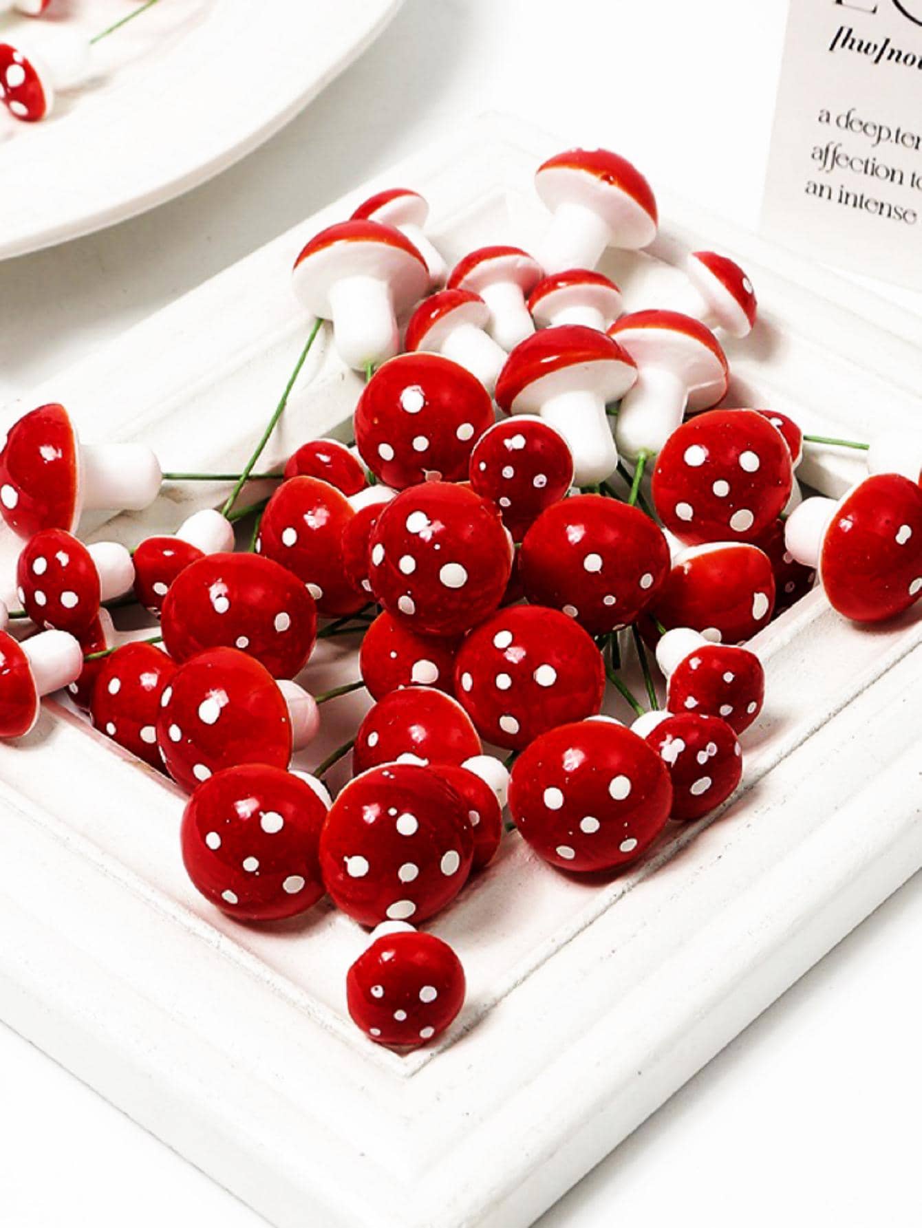 20pcs Artificial Mushroom, Valentine Day, Gift Gifts Birthday Graduation,Fake Plants