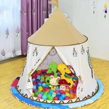Carpas redondas portátiles para niños, casa de juegos para niños, juguetes al aire libre, castillo, regalos-HotFashion HOT SALE - Blanco - Ver 2