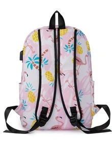 1 pieza Mochila con estampado de flamenco nailon - Rosa - Ver 4