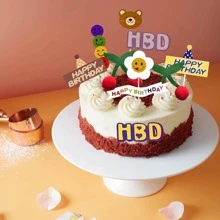 1套裝紙蛋糕裝飾 - 彩色 - 查看 2