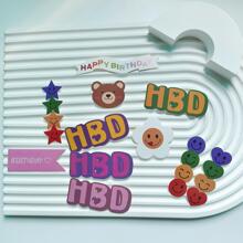 1套裝紙蛋糕裝飾 - 彩色 - 查看 8